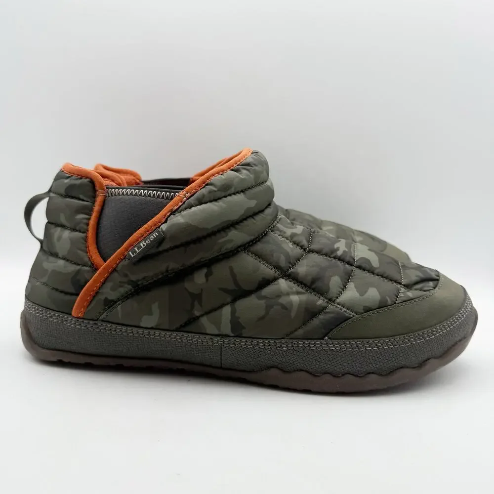 L.L.Bean Mens Mountain Classic Quilted Ankle Boots US 9 M Green Camo NWOB